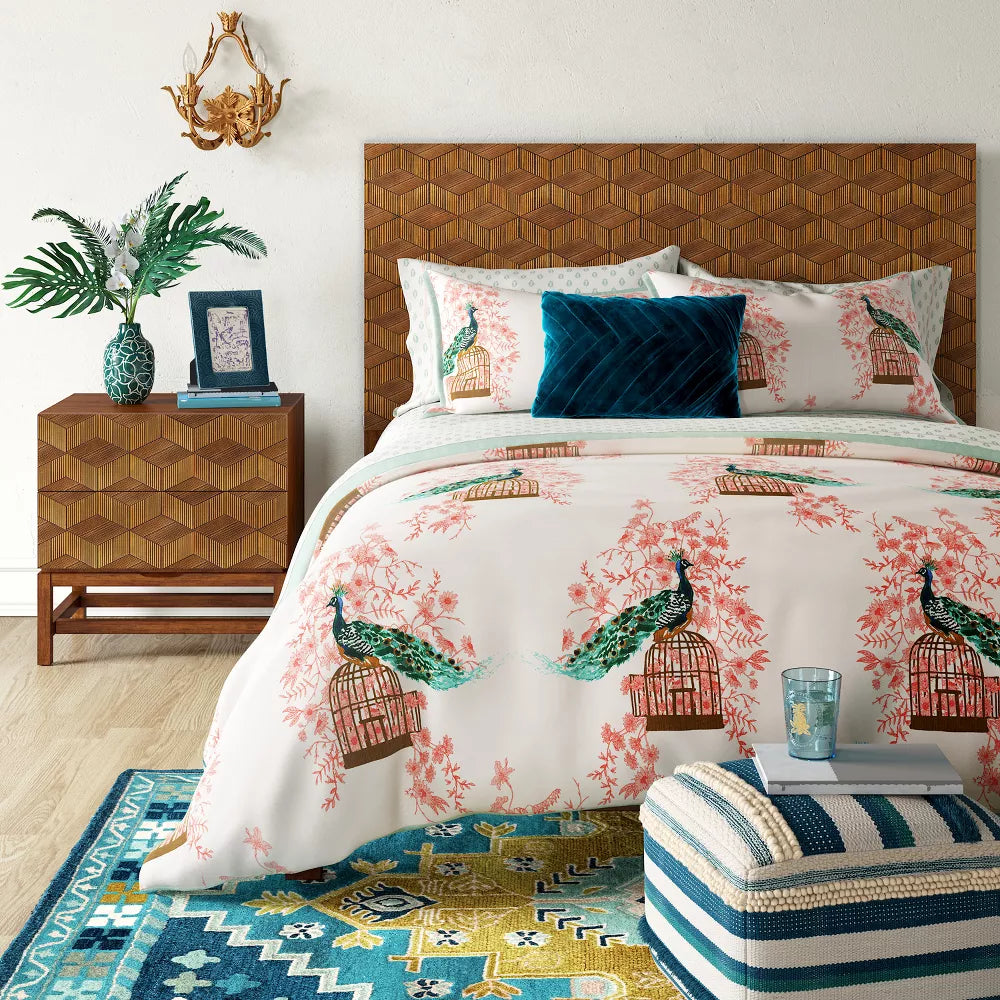 Tachuri Geometric Front Queen Headboard Brown - Threshold