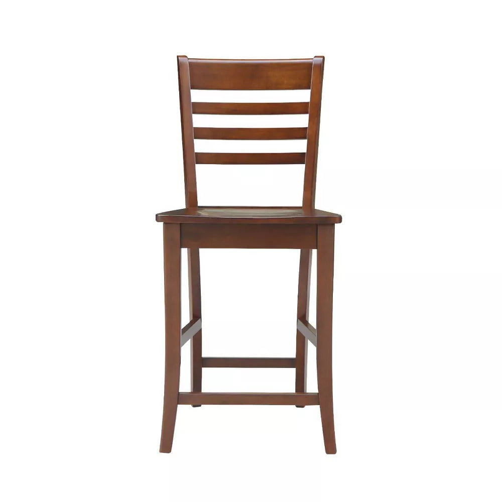 Counter Height Barstool Roma Solid Wood Espresso - International Concepts