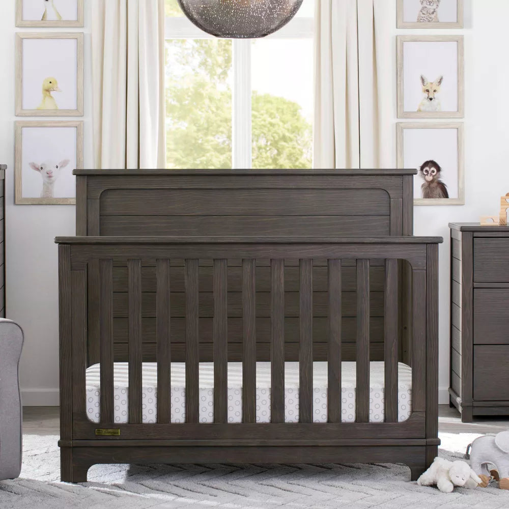 Simmons Kids' Slumbertime Monterey 4-in-1 Convertible Crib Rustic Gray