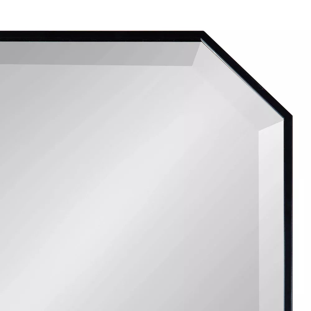 16" x 48" Rhodes Full Length Wall Mirror Black - Kate & Laurel All Things Decor