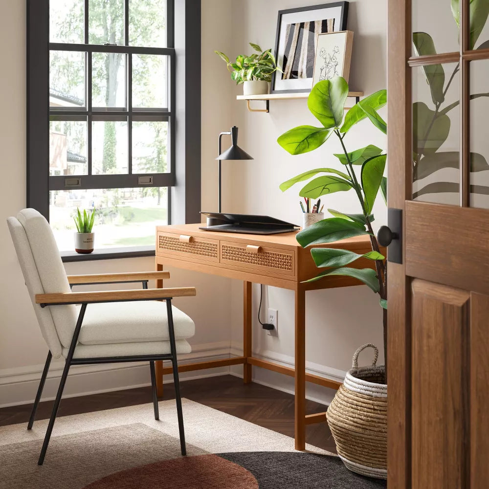 Minsmere Writing Desk with Drawers Brown NO HARDWARE- Threshold