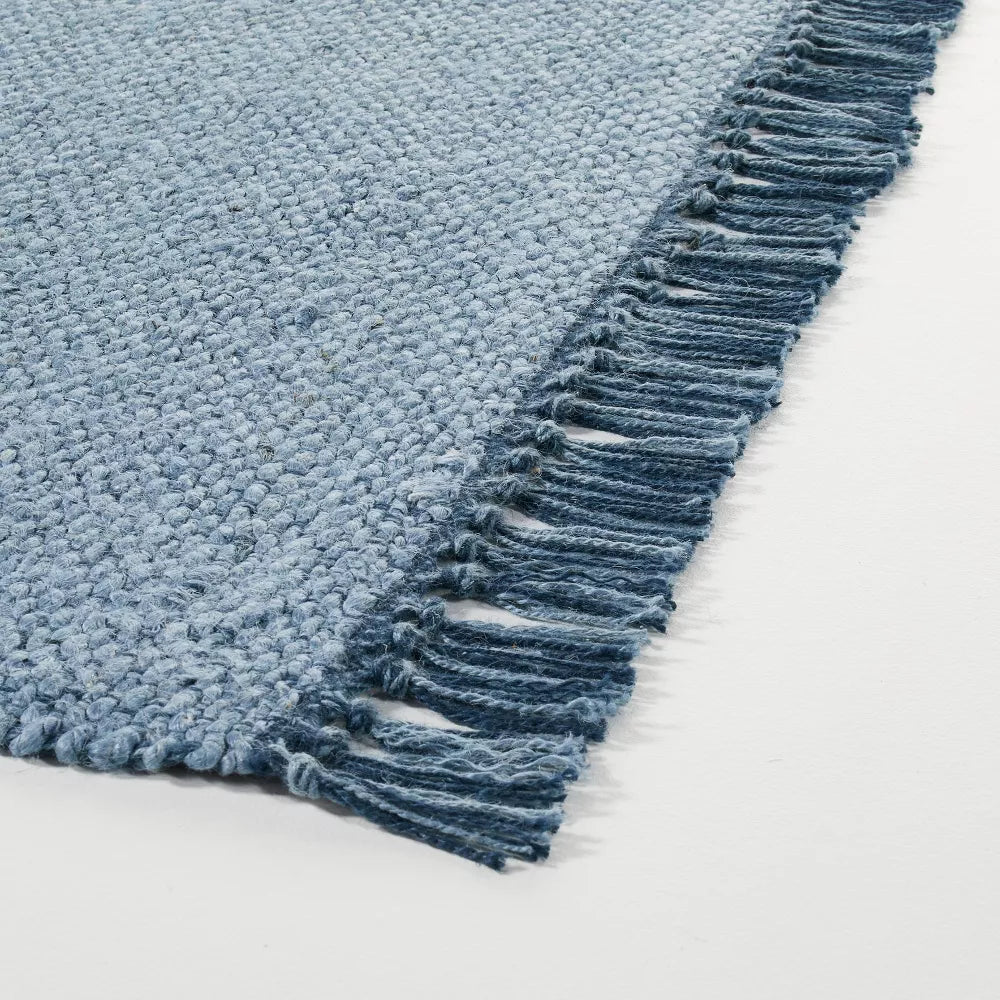 5x7 Solid Jute Area Rug Faded Blue - Hearth & Hand™ with Magnolia