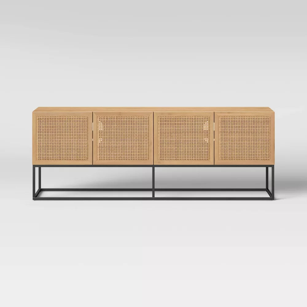 Belmar Woven TV Stand for TVs up to 60" Natural - Threshold