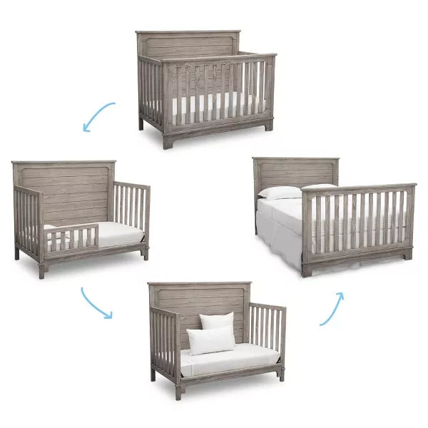 Simmons Kids' Slumbertime Monterey 4-in-1 Convertible Crib Rustic White