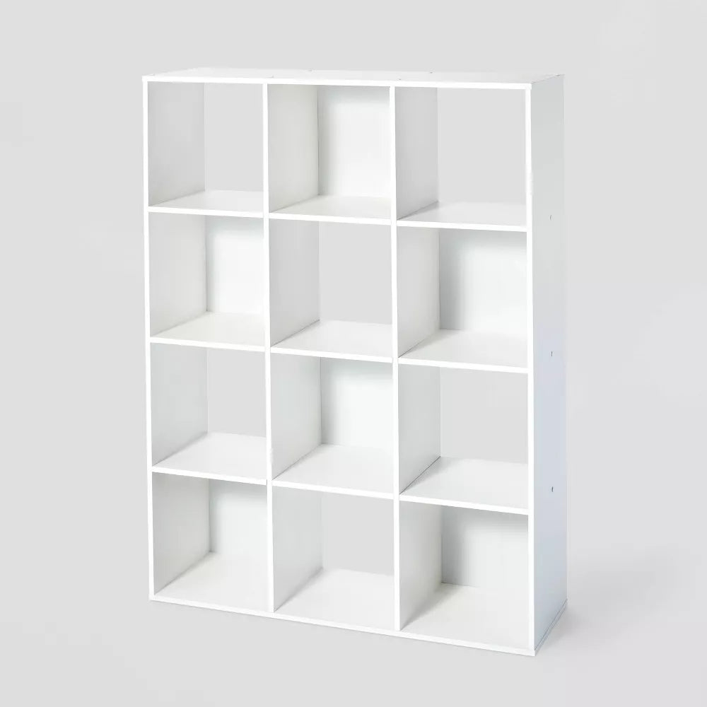 11" 12 Cube Organizer Shelf White - Room Essentials
