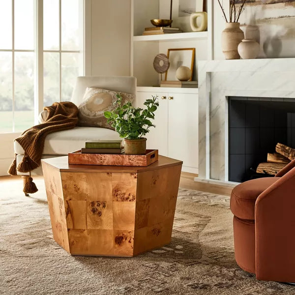 Ogden Burled Wood Coffee Table - Threshold designed with Studio McGee
