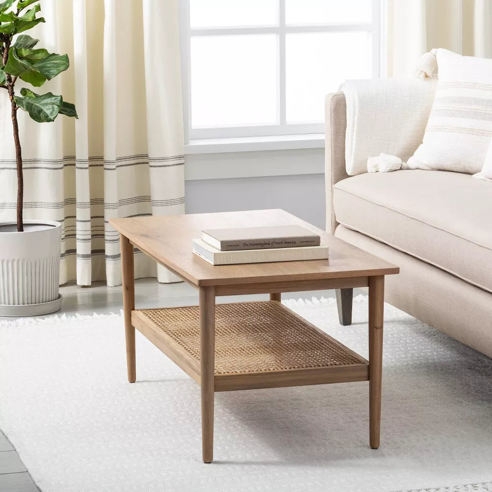 Wood & Cane Coffee Table Natural - Hearth & Hand with Magnolia