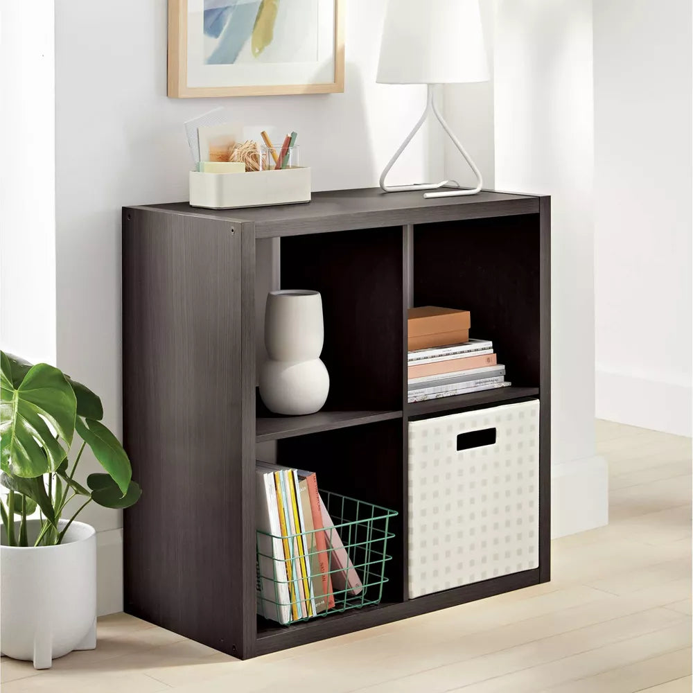 4 Cube Organizer Black- Brightroom