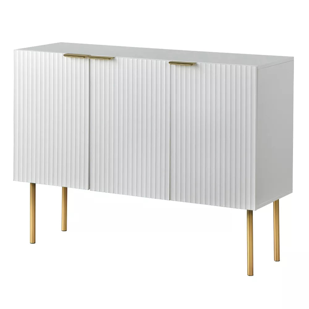 Valen Channel Front Sideboard White - Lifestorey