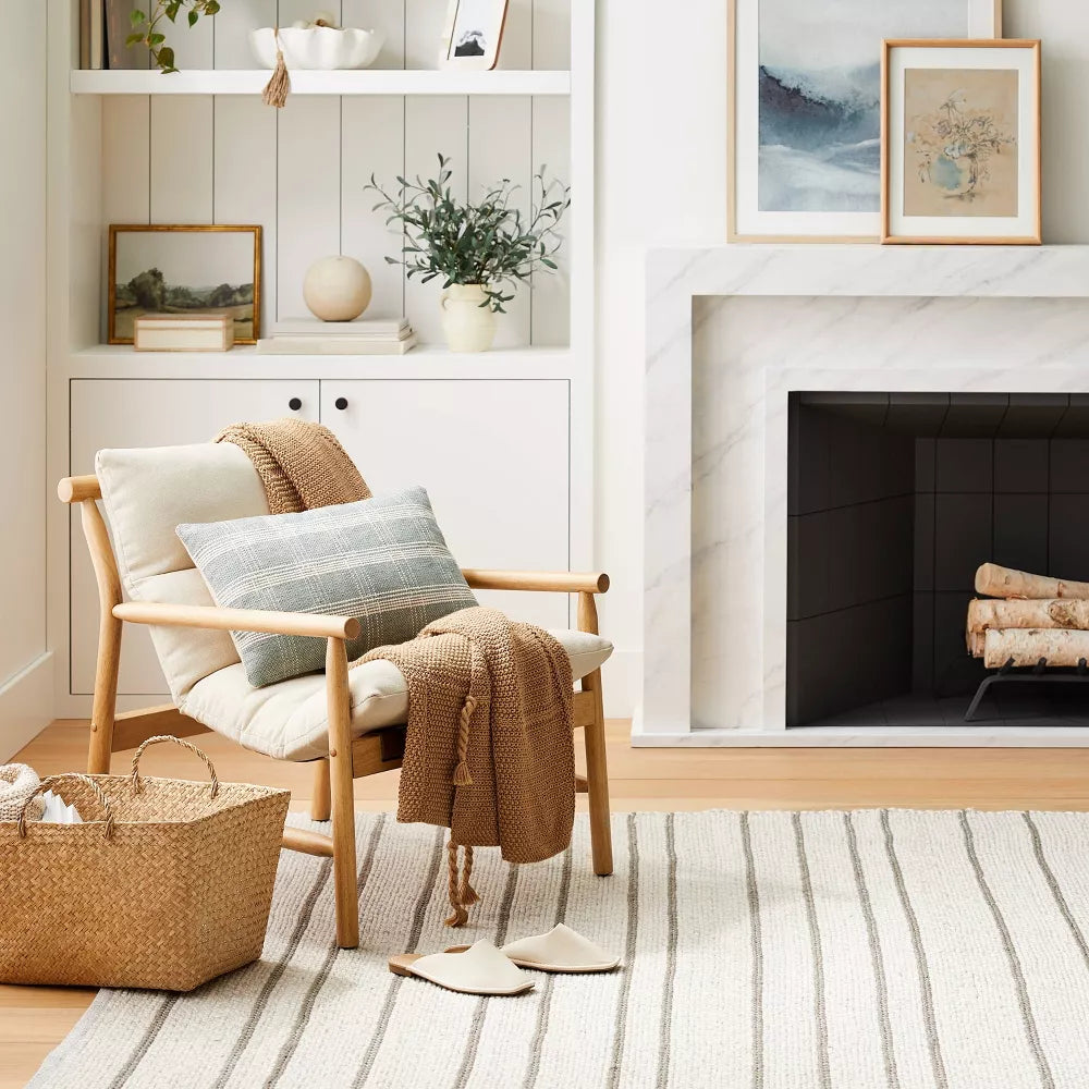 Holly Sling Back Accent Chair Cream/Natural (FA) - Threshold designed with Studio McGee