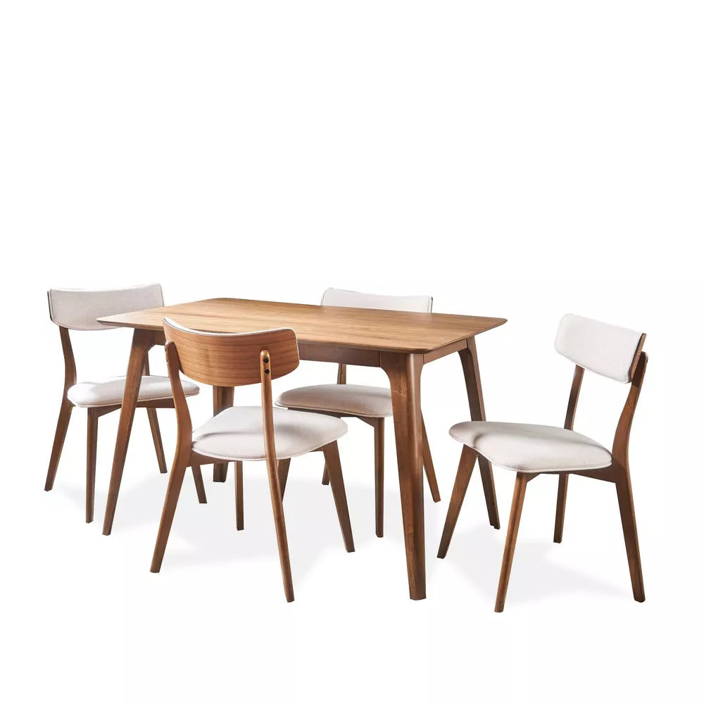 5pc Megann Mid Century Wood Dining Set - Christopher Knight Home