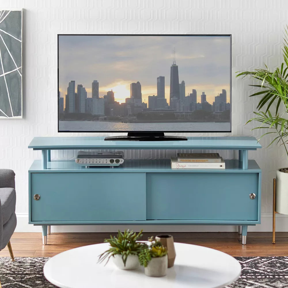 Margo TV Stand for TVs up to 65" Antique Blue - Buylateral