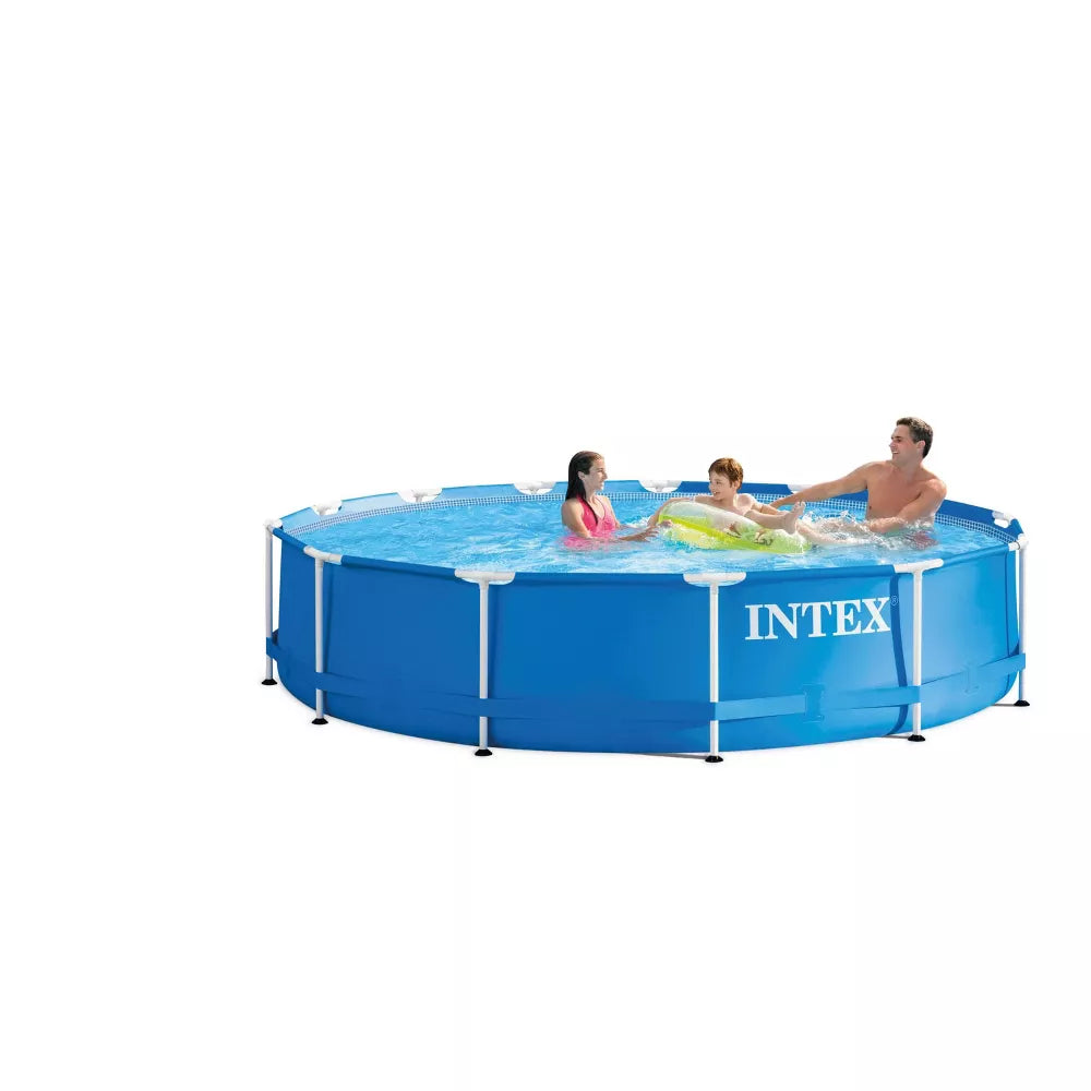 Intex 13" x 33" Metal Frame Above Ground Pool with Filter Pump