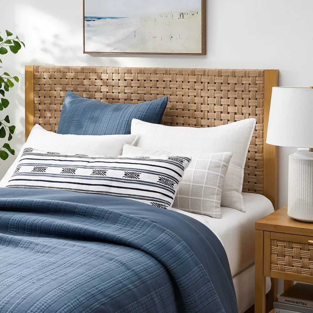 Queen Palmdale Woven Headboard Natural - Threshold designed with Studio McGee