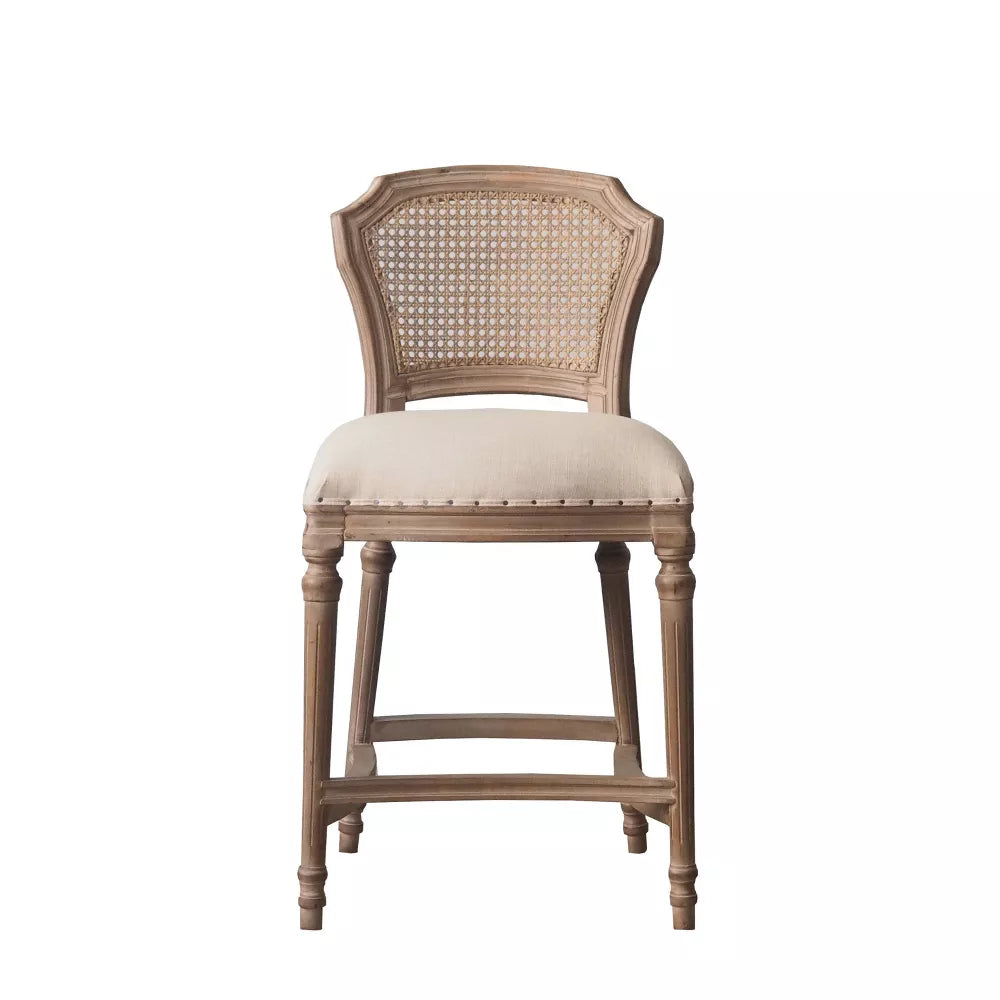 26" Burnham Home Designs Wilbrandt Counter Height Barstool Oak - Boraam