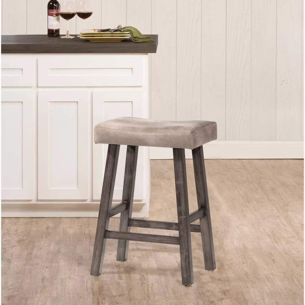 Claridge Backless Saddle Barstool Rustic - Linon