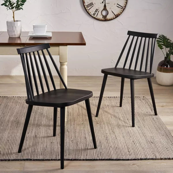 Set of 2 Dunsmuir Farmhouse Spindle-Back Dining Chairs - Christopher Knight Home