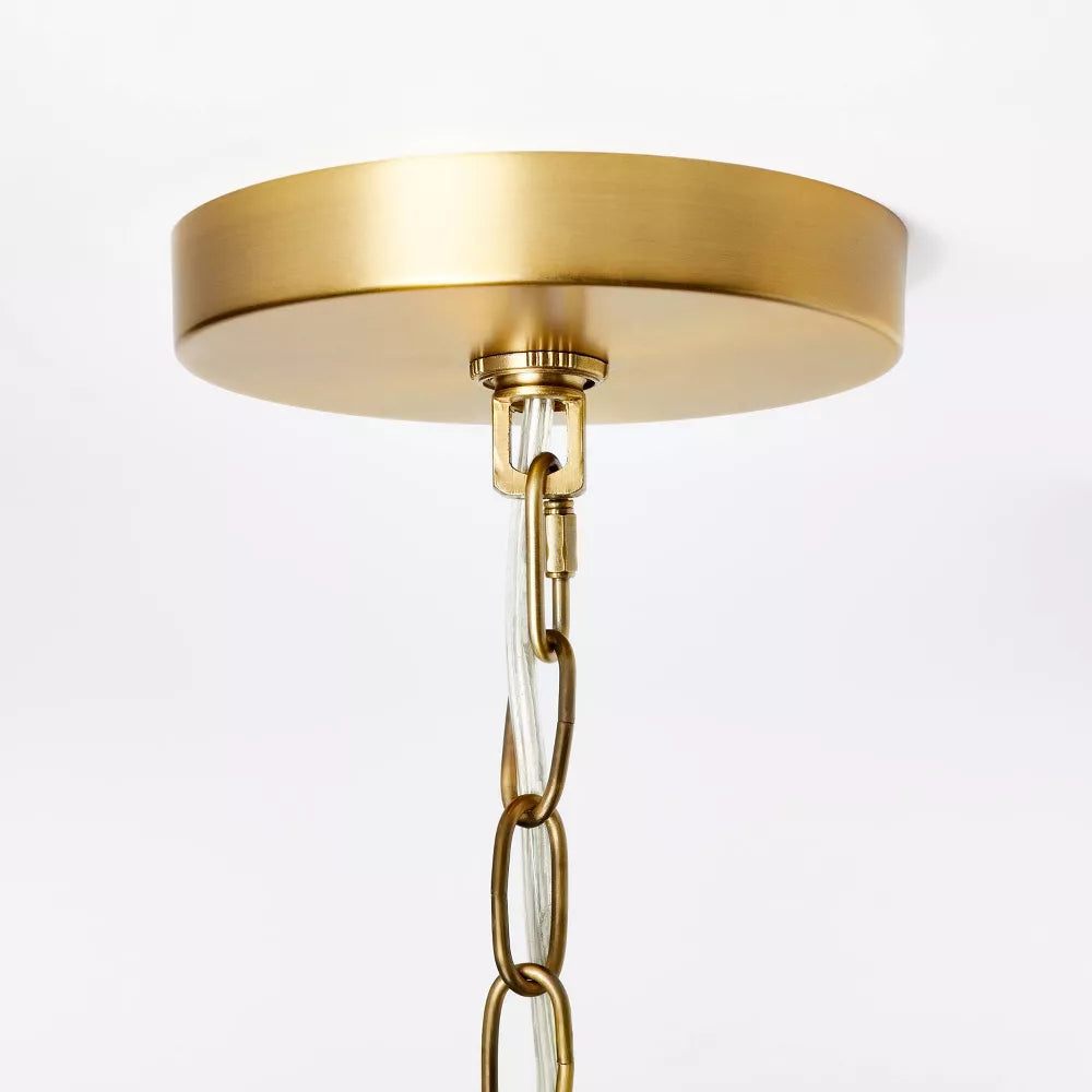 Tapered Rattan Ceiling Light Brown - Threshold designed with Studio McGee