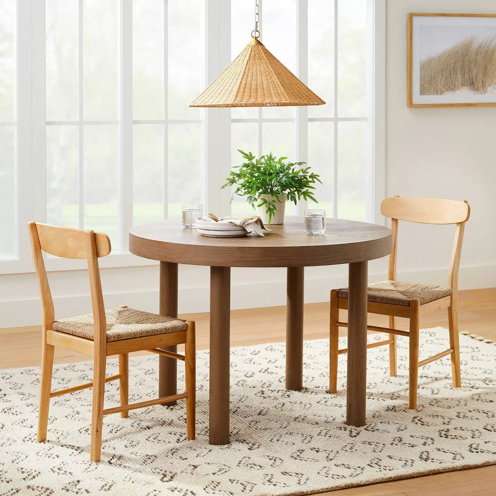 Tapered Rattan Ceiling Light Brown - Threshold designed with Studio McGee