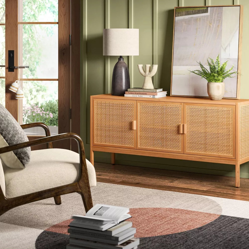 Minsmere TV Stand for TVs up to 55" Natural Brown - Threshold