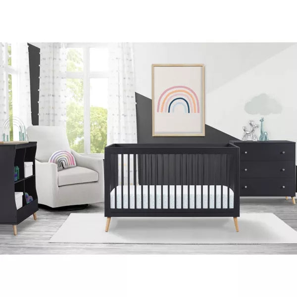 Delta Children Jordan 4-in-1 Convertible Crib Midnight Gray