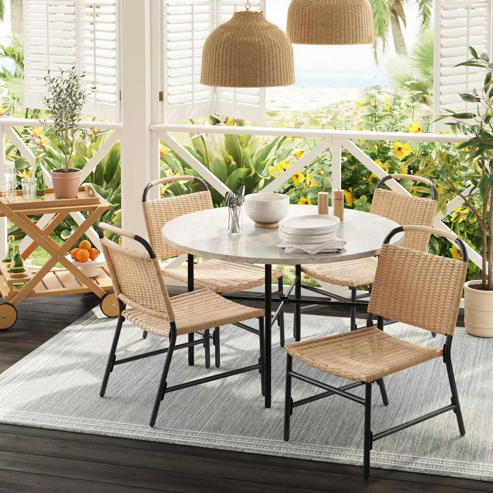 Northmont 4 Person Round Patio Dining Table, Outdoor Furniture - Threshold designed with Studio McGee