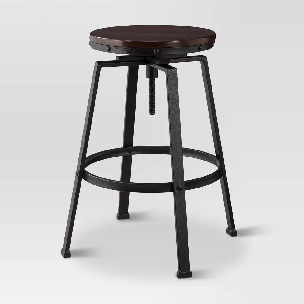 Lewiston Adjustable Swivel Barstool Bronze - Threshold
