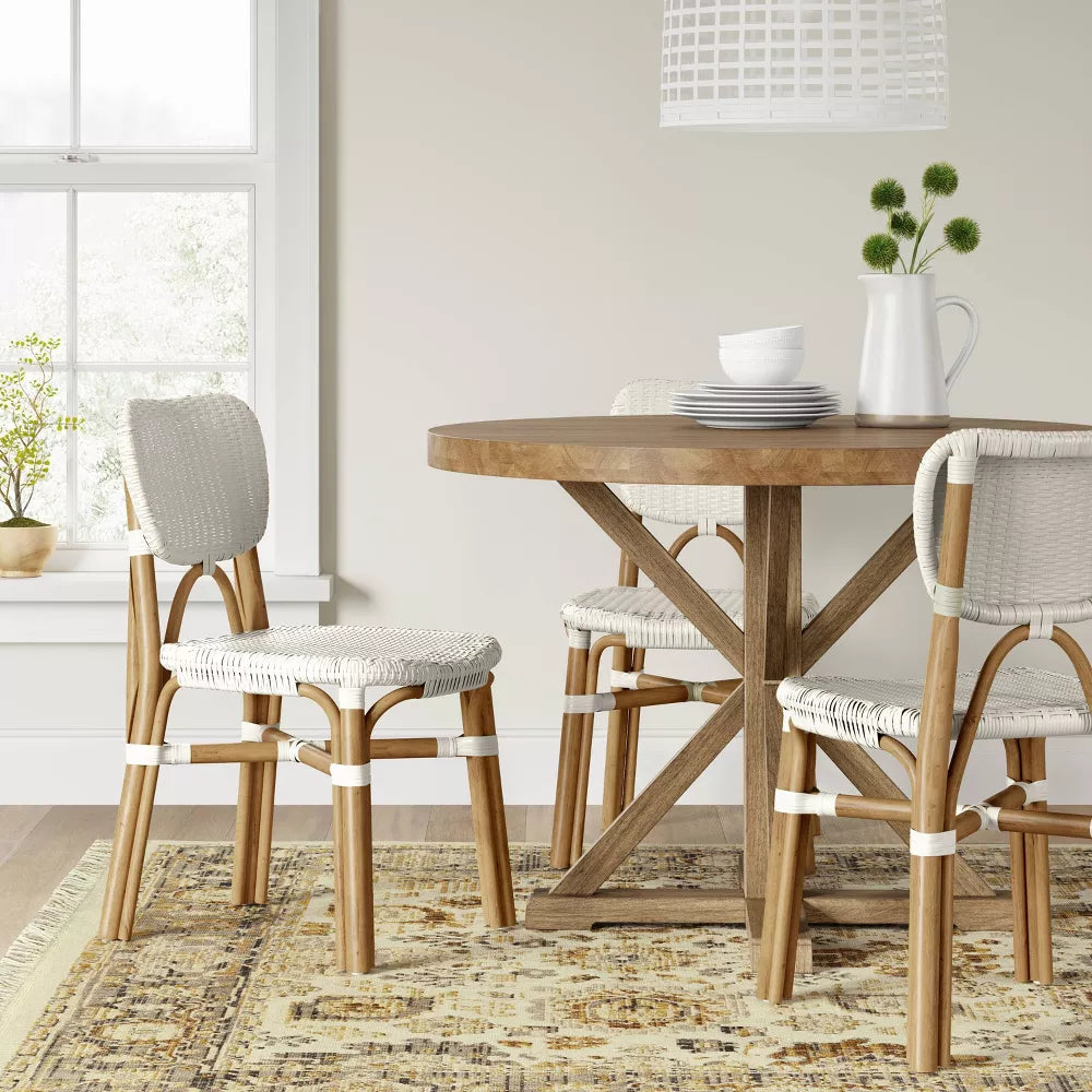 Canton Rattan and Woven Dining Chair Natural - Threshold