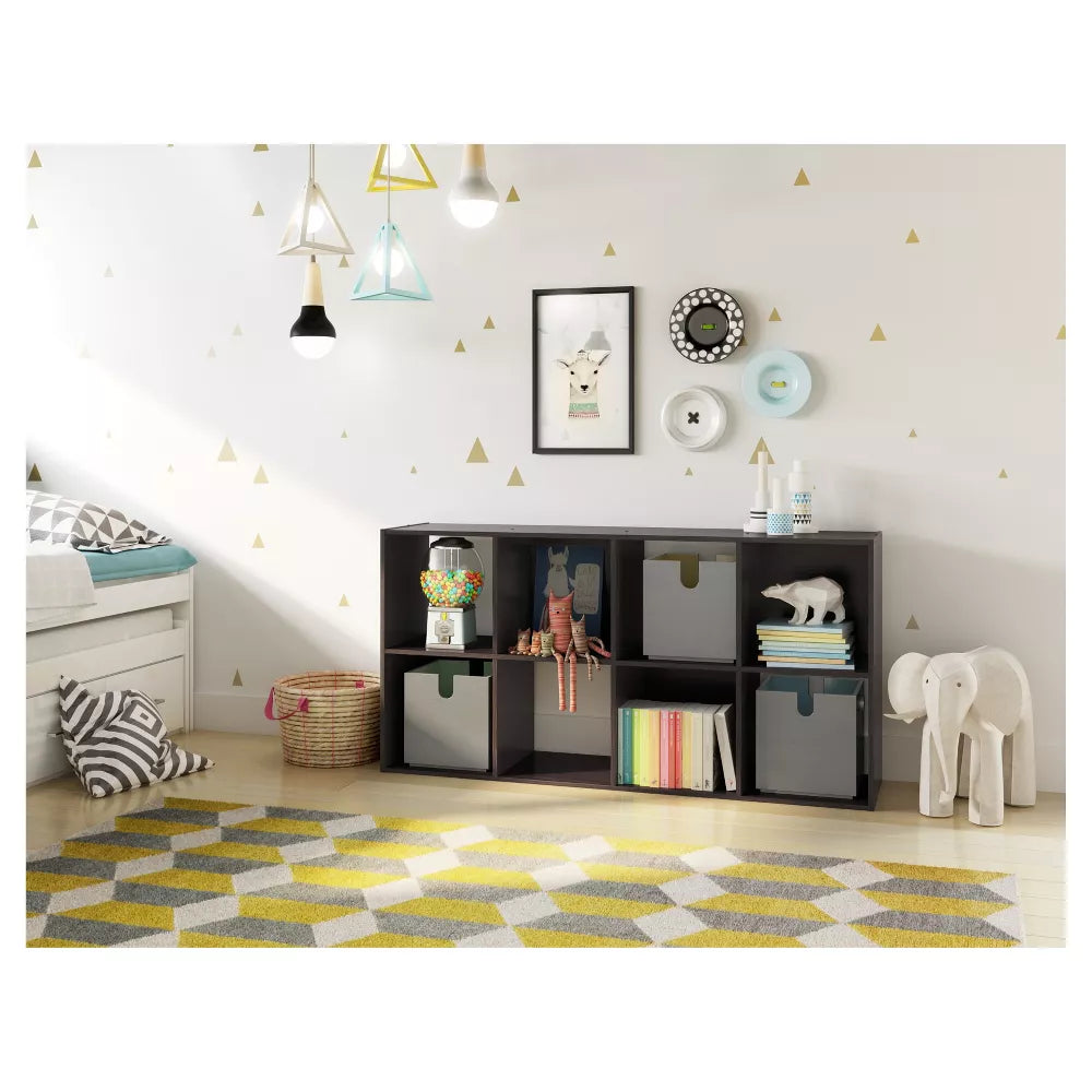 11" 8 Cube Organizer Shelf Espresso - Room Essentials
