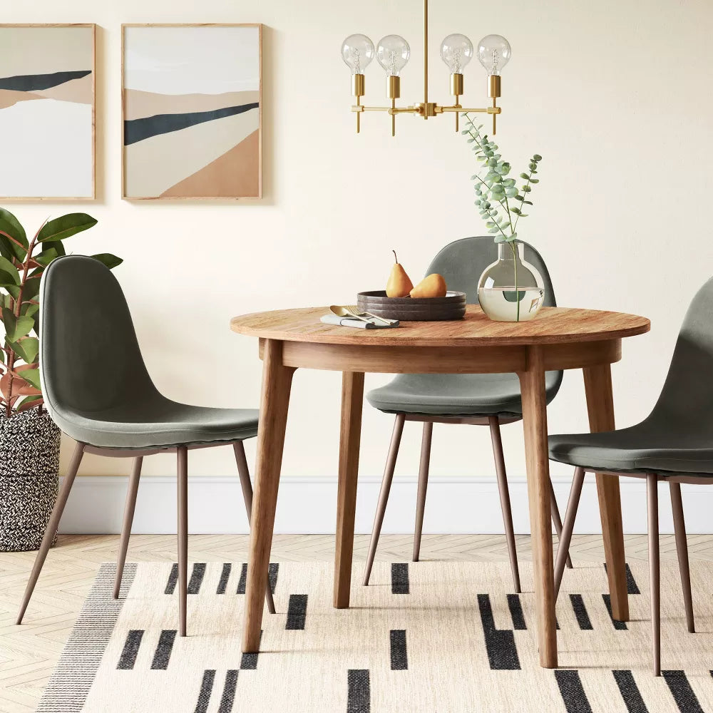 2pc Copley Upholstered Dining Chairs Recycled Green Velvet - Project 62