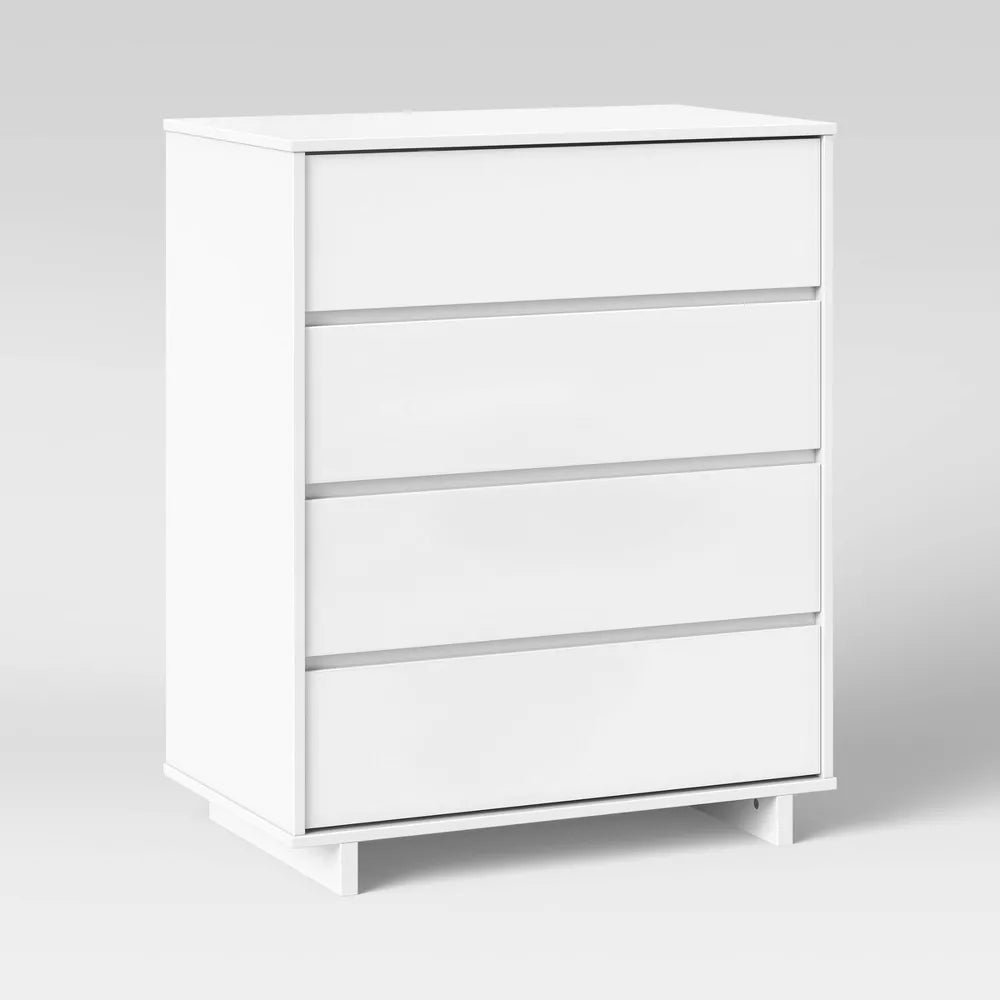 Modern 4 Drawer Dresser White - Room Essentials