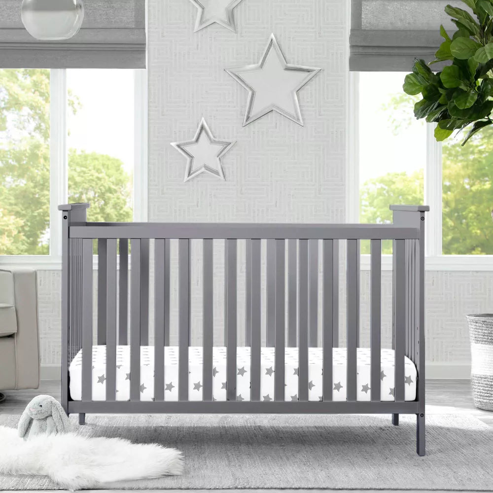 Delta Children Adley 3-in-1 Convertible Crib Gray