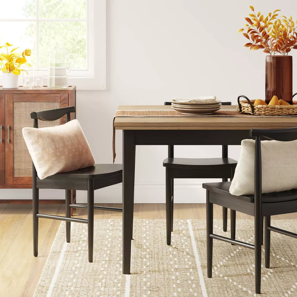 Biscoe Wood Dining Chair Black