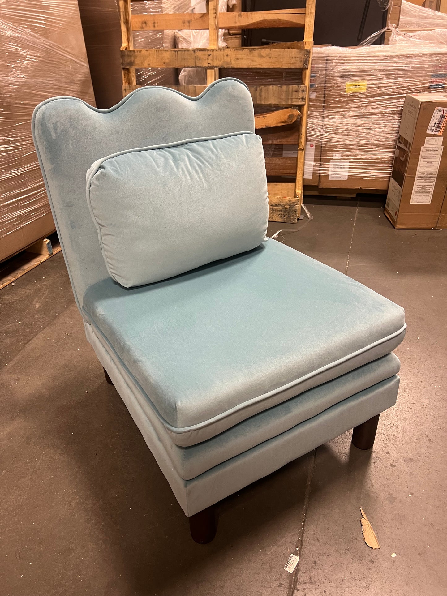 Bencia Slipper Chair Light Blue - Opalhouse designed with Jungalow OPEN BOX