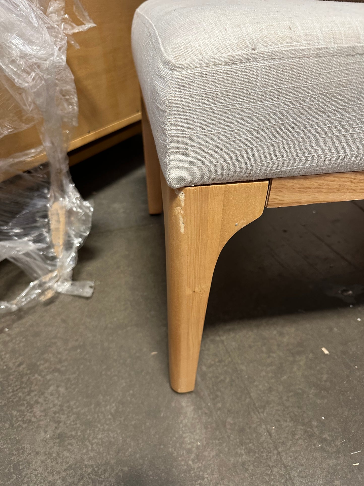 Randolph Bench with Bolster Pillows Linen OPEN BOX - Threshold designed with Studio McGee