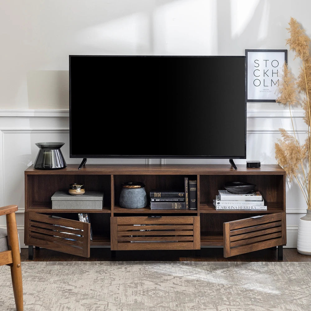Middlebrook Hilla 70-inch Modern Storage TV Stand - Dark Walnut