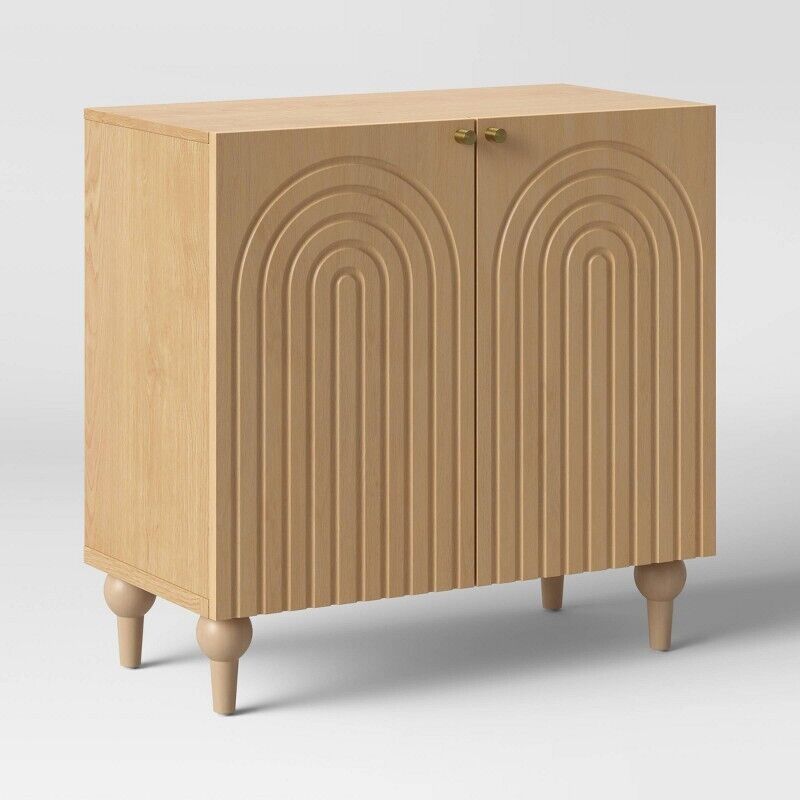 32" Arches 2 Door Storage Cabinet Natural - Threshold