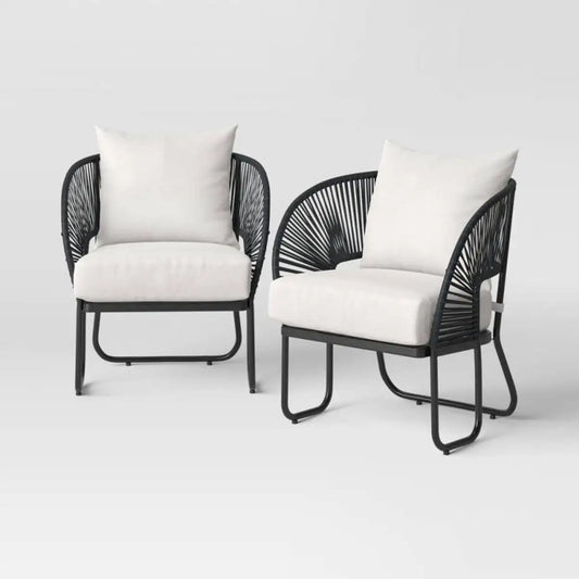 2pc Mackworth Rope Outdoor Patio Chairs -Threshold