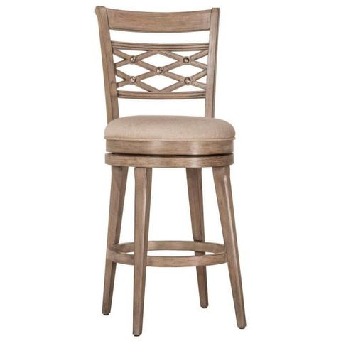 Hillsdale Furniture Chesney Wood Bar Height Swivel Stool; Weathered Gray