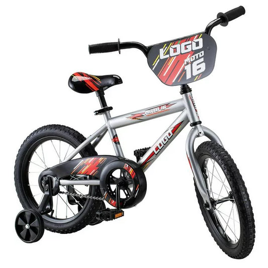 Pacific 16" Logo Kids' Bike, Red/Gray