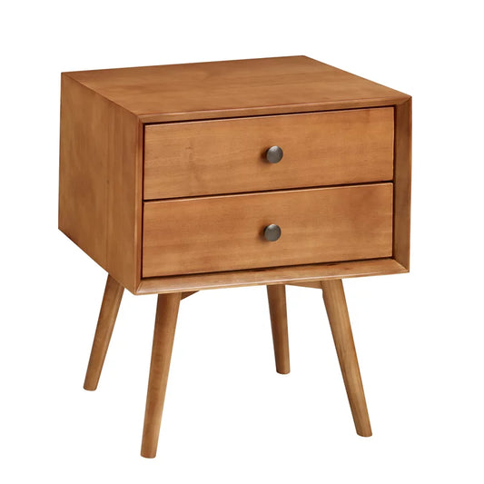 Walker Edison Mid Century Modern Wood Nightstand Side Table