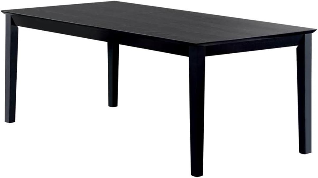 Coaster Home Furnishings Louise Rectangular Dining Table with 18-inch, Leaf Black
