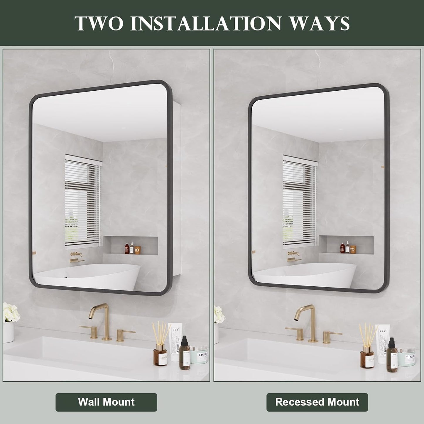 WallBeyond Bathroom Medicine Cabinet with Mirror