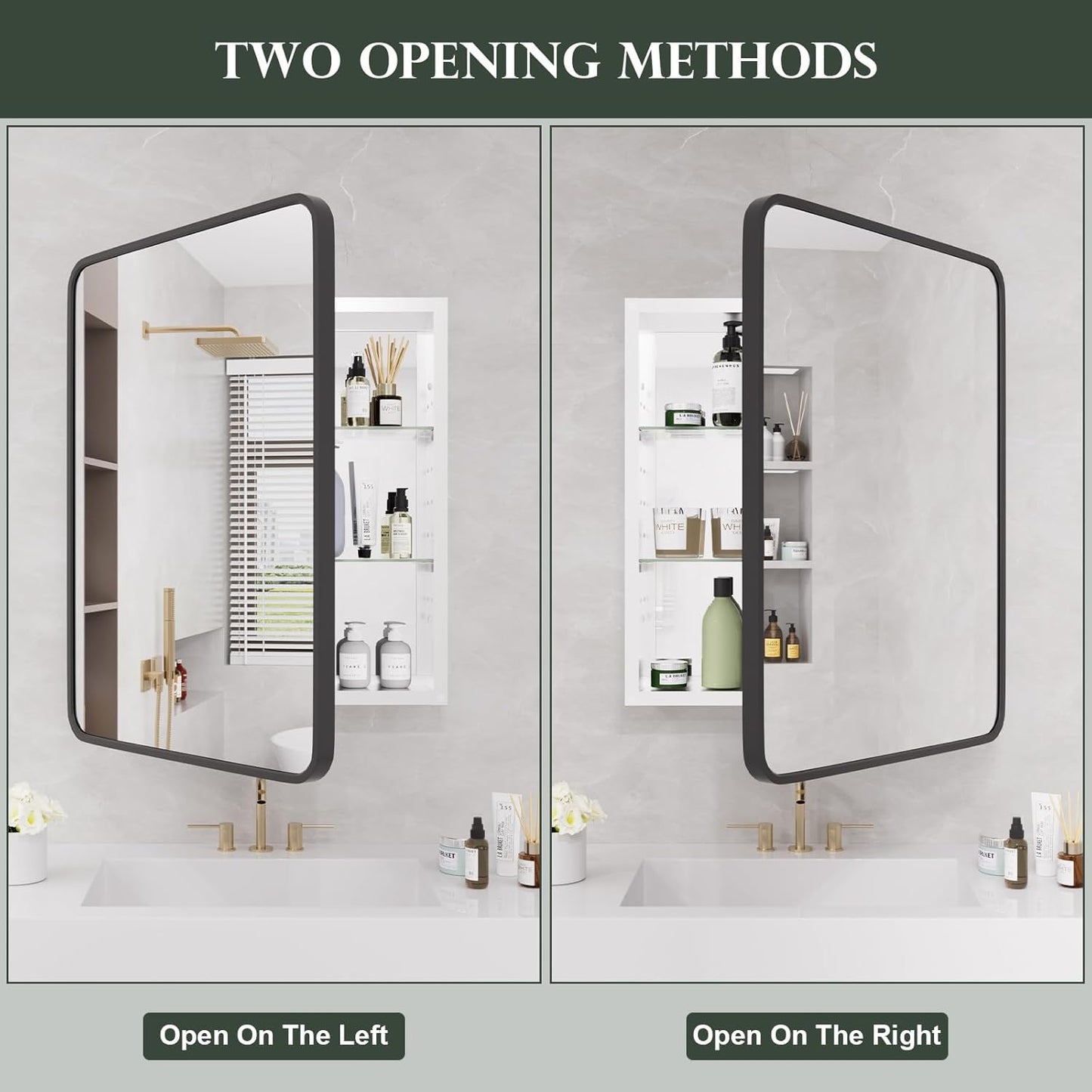 WallBeyond Bathroom Medicine Cabinet with Mirror