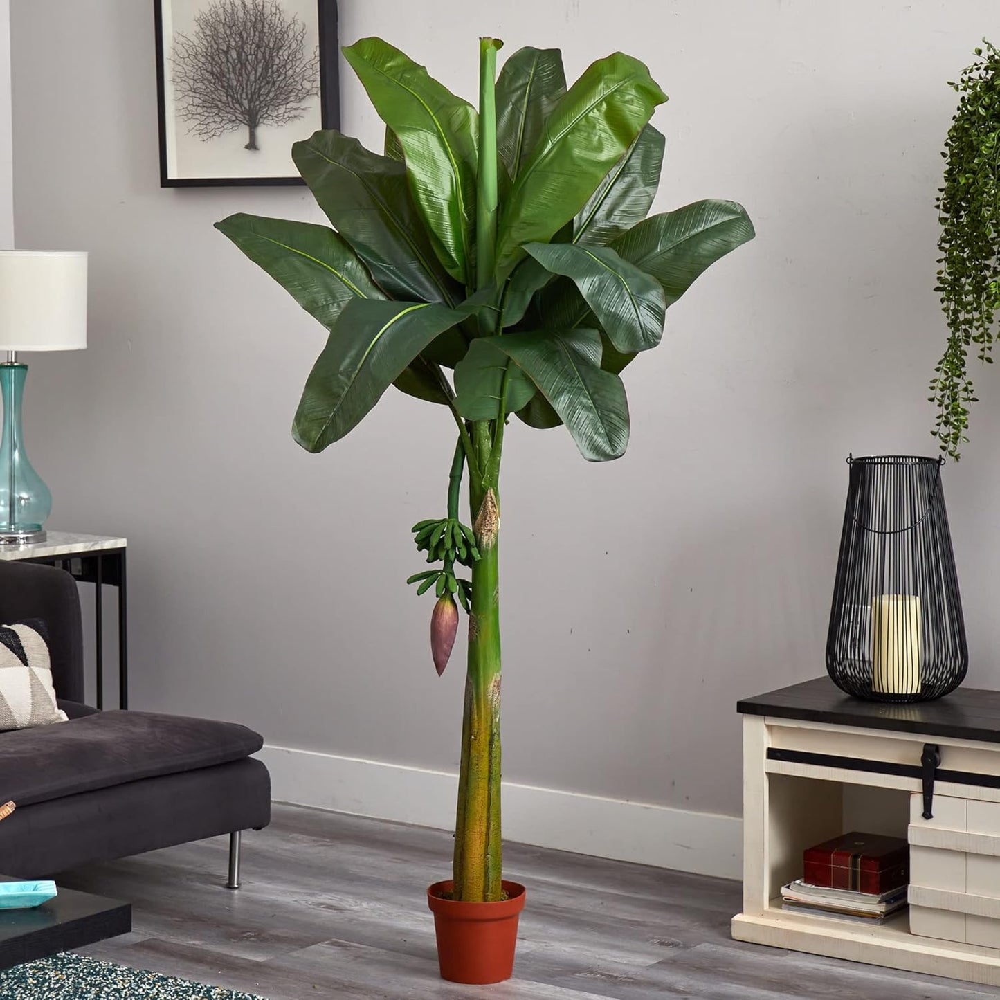 Nearly Natural 6ft. Banana Silk Tree (Real Touch)