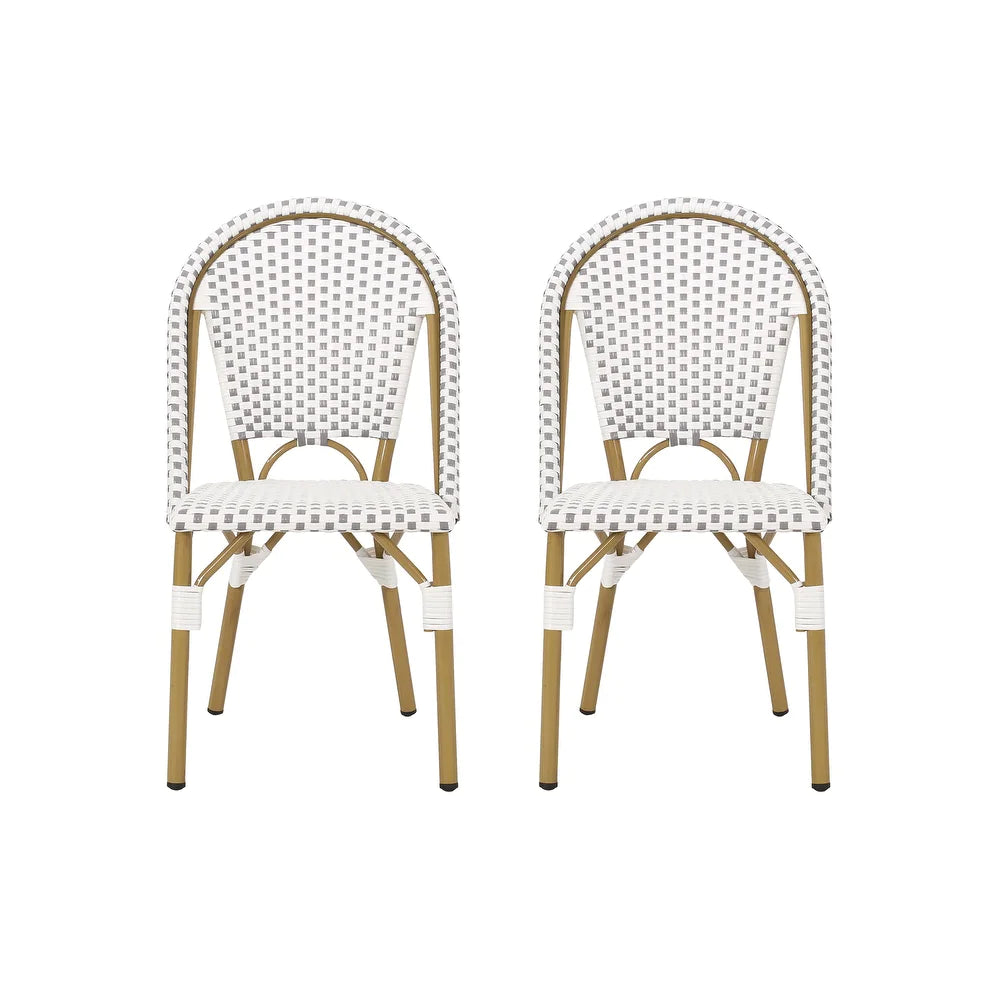 Elize Outdoor French Bistro Chairs (Set of 2) by Christopher Knight Home