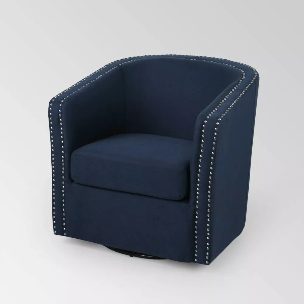 Maya Contemporary Swivel Chair Blue- Christopher Knight Home