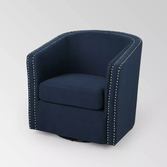 Maya Contemporary Swivel Chair Blue- Christopher Knight Home