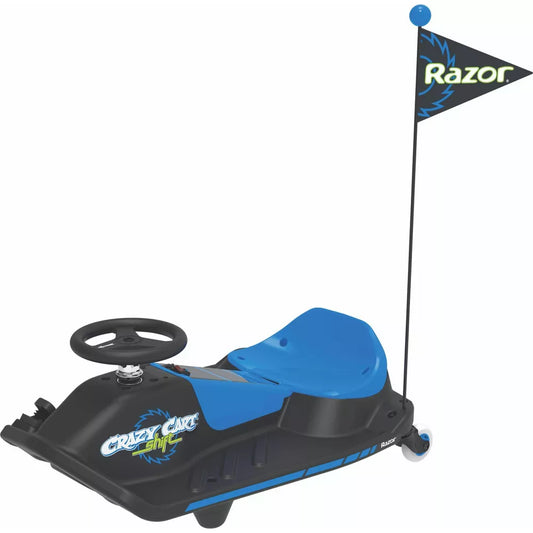 Razort 12V Crazy Cart Shift Electric Drifting Go Kart -Blue/Black