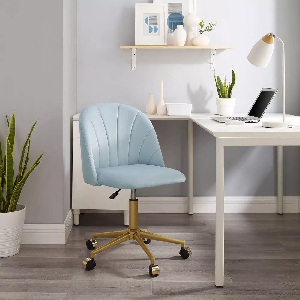 Athena Desk Chair Light Blue - Linon